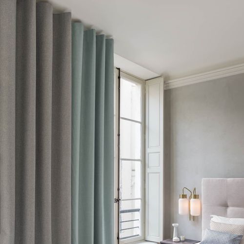 Tissu pour rideaux - ATEN DIM OUT : ADITYA - FR-One - uni / en polyester / lavable