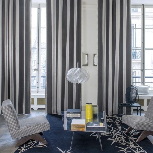 Tissu pour rideaux - GRANDIOSO : GIOIA - FR-One - uni / polyester FR / lavable