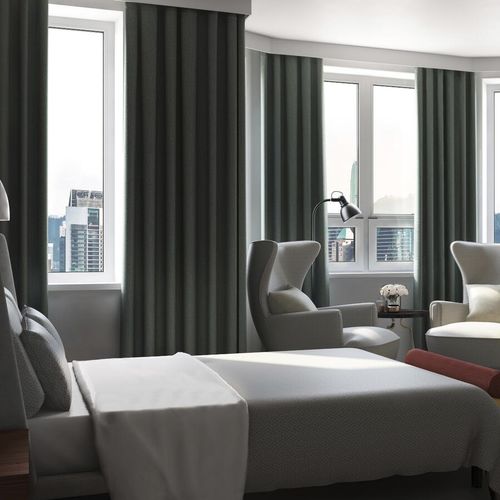 Tissu d'ameublement - REGAL : REQUIEM - FR-One - pour rideaux / à motif / polyester FR