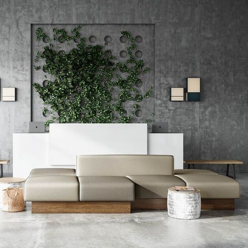 Tissu d'ameublement - RESURGENCE - FR-One - uni / en polyester / en coton