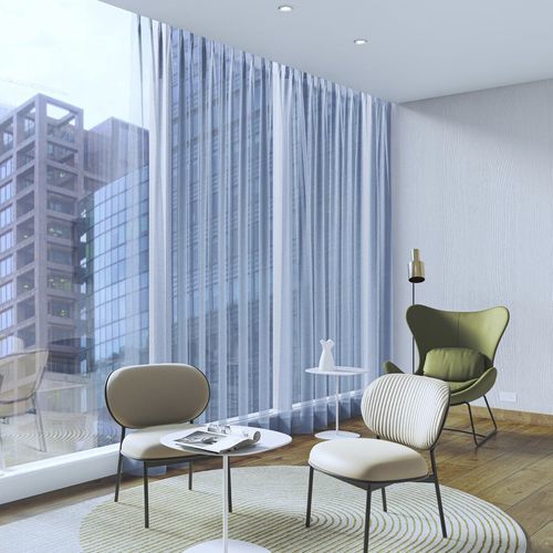 Voilage uni - SAVVY  - FR-One - en polyester / lavable / transparent