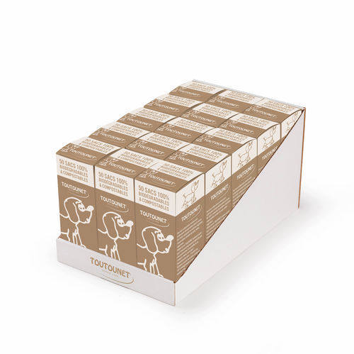 Distributeur de sacs pour excréments canins pour espace public - TOUTOUNET&reg; - SEPRA - en carton / en coton