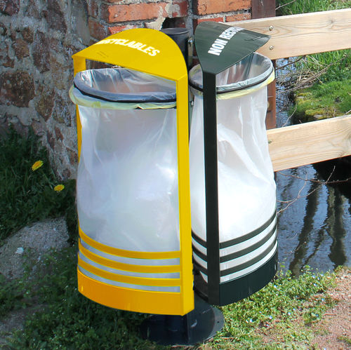 Poubelle publique - VIGI - SEPRA - de tri sélectif / sur pied / en aluminium peint