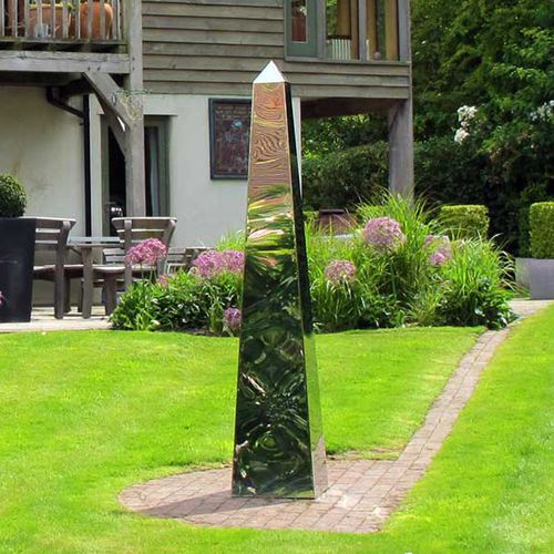 Sculpture en inox - OBELISKS - DAVID HARBER - en cuivre / en ardoise / de jardin