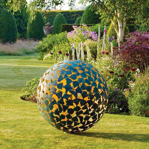 Sculpture en acier - MANTLE - DAVID HARBER - en bronze / en acier inoxydable poli / de jardin