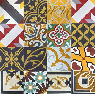 Carreau de ciment mat - GOLDEN TIMES - Viet Tiles Corporation - d'intérieur / de sol / mural