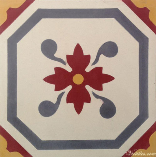 Carreau de ciment mat - V15-01 - Viet Tiles Corporation - d'intérieur / de sol / mural