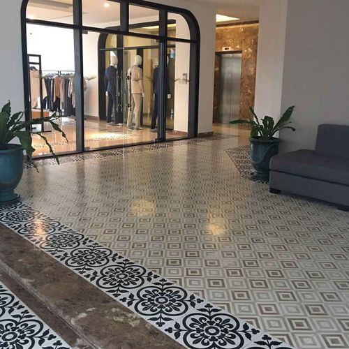 Carreau de ciment mat - V20-025 - Viet Tiles Corporation - d'intérieur / de sol / 20x20 cm