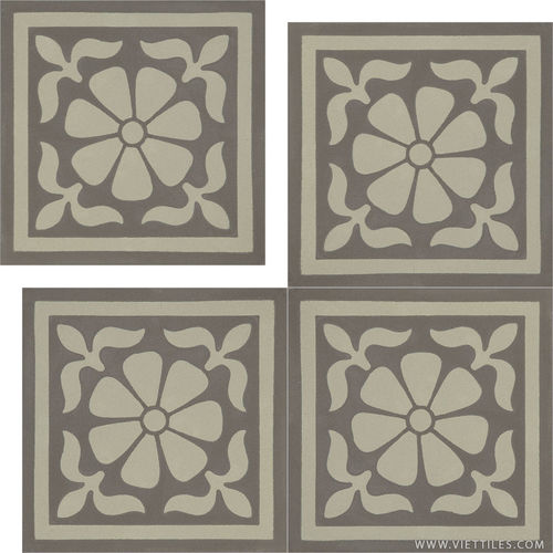 Carreau de ciment d'intérieur - V15-005 - Viet Tiles Corporation - de sol / mural / 15x15 cm