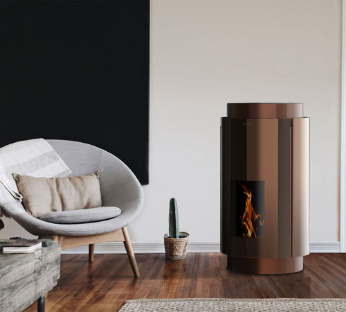 Poêle chaudière à granulés - LILA - KALON - 12 kW / 8 kW / au sol