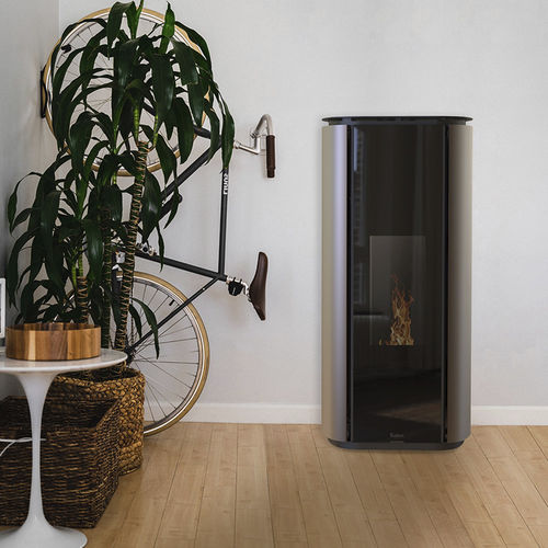 Poêle chaudière à granulés - TERRAFUOCO - KALON - 10 kW - 20 kW / 8 kW / à poser