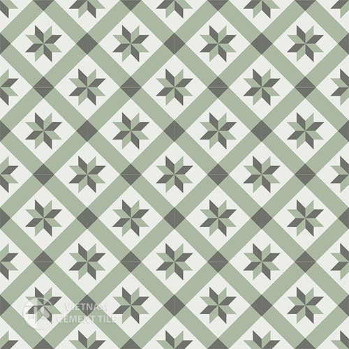 Carreau de ciment d'intérieur - CTS 11.8 - Vietnam cement tile corp - de sol / mural / 20x20 cm