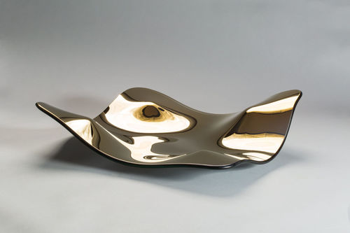 Vase contemporain - MANTA GOLD - PlusObject - en verre / fait main