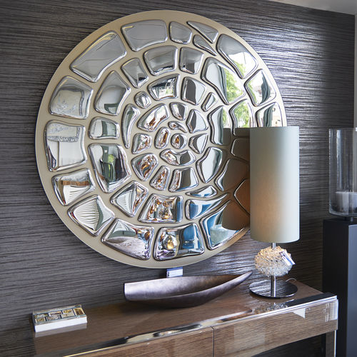 Panneau décoratif mural - SPIRAL MURAL SILVER - PlusObject - en verre / texturé