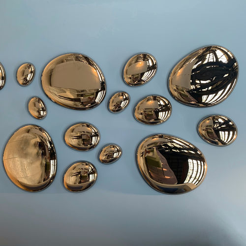 Sculpture en verre - PlusObject - murale / professionnelle / argentée