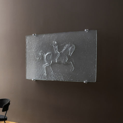 Panneau décoratif. en verre - HORSE - PlusObject - mural / pour agencement intérieur / à effet dimensionnel