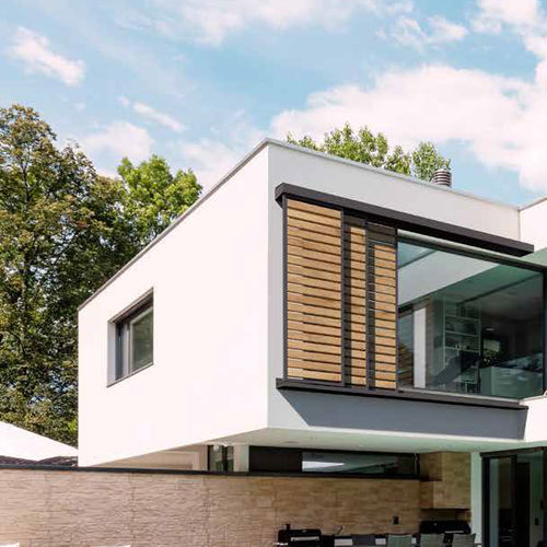 Volet coulissant - SPH L50 - Soltec - en bois / en aluminium / aspect bois