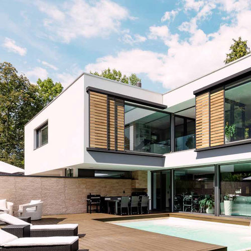 Volet coulissant - SPH Q40 - Soltec - en bois / en aluminium / aspect bois