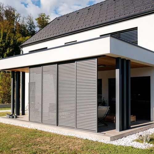 Volet coulissant - SPS - Soltec - en aluminium / mat / pour fenêtre coulissante