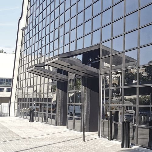 Porte d'entrée - LPF 220 - Soltec - en verre / en métal / en acier