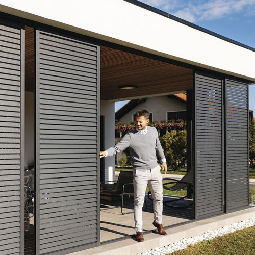 Système coulissant en aluminium - H50 - Soltec - pour porte / avec amortisseur intégré / résidentiel