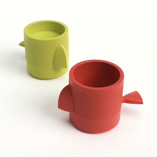 Pot de fleur en polyéthylène - FERA JAGO DEEP - Lyxo Design - à poser / géométrique / résistant aux UV