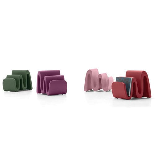 Porte-revues contemporain - WAVE  - Lyxo Design - résidentiel / en polyéthylène / rouge