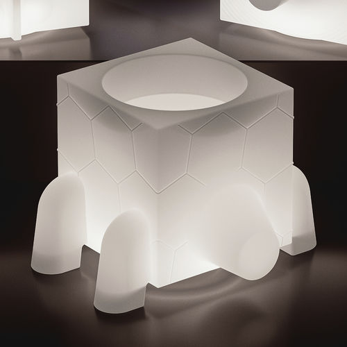 Pot de fleur lumineux - FERA RUGA LUMINOUS TRAY - Lyxo Design - en polyéthylène / en îlot / géométrique
