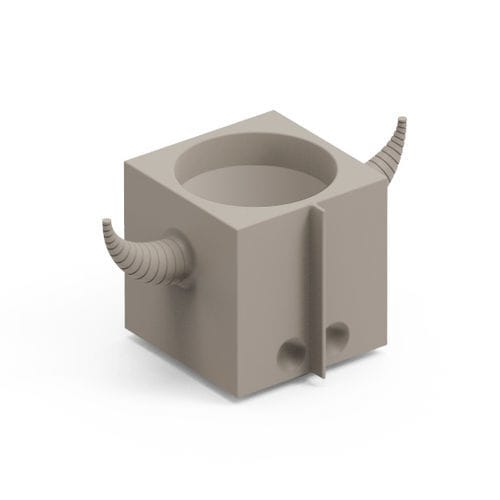 Pot de fleur en polyéthylène - FERA OROT TRAY - Lyxo Design - à poser / géométrique / résistant aux UV