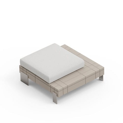 Ottoman minimaliste - RHOR - Lyxo Design - en polyéthylène / rectangulaire / modulable