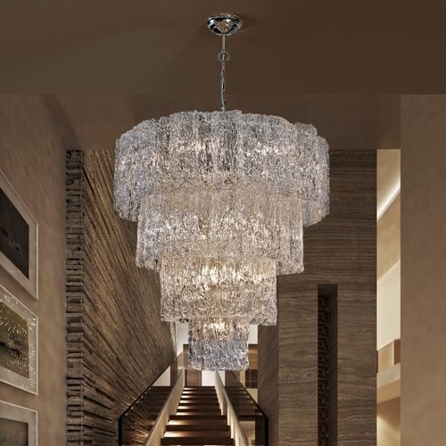 Lustre contemporain - ATENAS  - K-LIGHTING - en verre / en laiton / cascade