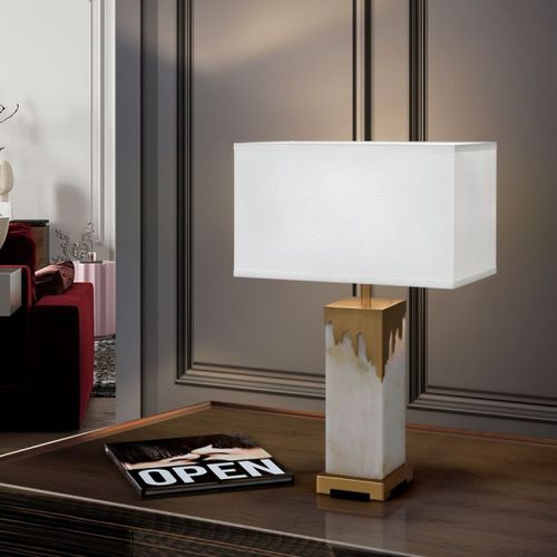 Lampe de table - HERTA - K-LIGHTING - en acier inoxydable / en tissu / contemporaine