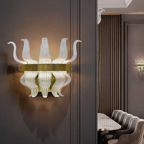 Applique murale contemporaine - LUMA - K-LIGHTING - d'intérieur / en acier inoxydable / en verre