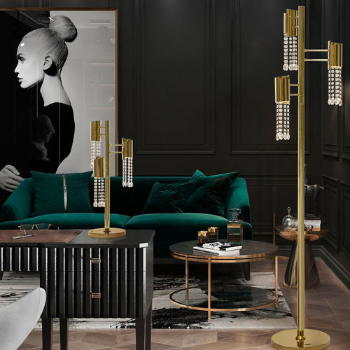 Lampe sur pied - MELISSA - K-LIGHTING - en acier inoxydable / en cristal / contemporaine