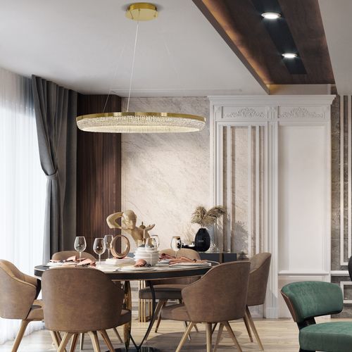 Suspension - IMPERIUM BIG - K-LIGHTING - en acier inoxydable / en cristal / contemporaine