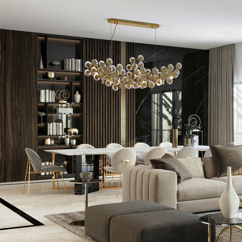 Suspension - EVA  - K-LIGHTING - en acier inoxydable / en cristal / contemporaine