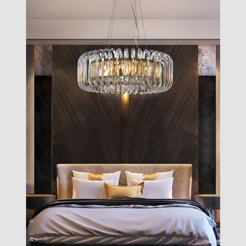 Suspension - NERO - K-LIGHTING - en acier inoxydable / en cristal / contemporaine