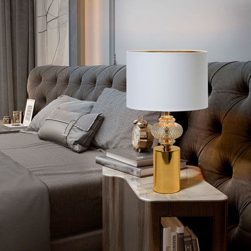 Lampe de table - AIDA - K-LIGHTING - en métal / en verre / en tissu