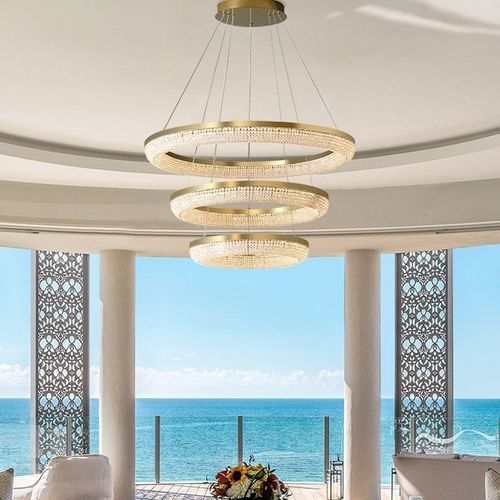 Suspension - IMPERIUM TRIPLE - K-LIGHTING - en acier inoxydable / en cristal / contemporaine