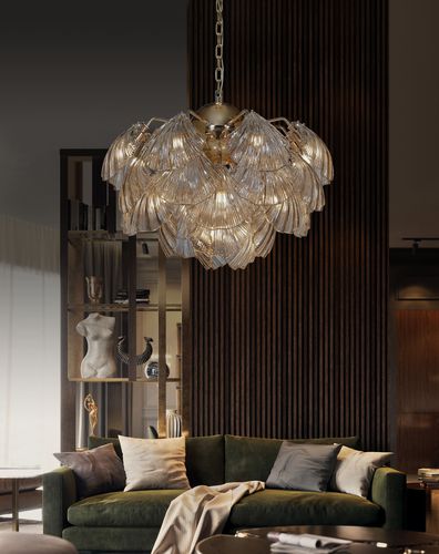 Suspension - CONCHA - K-LIGHTING - en laiton / en verre / contemporaine