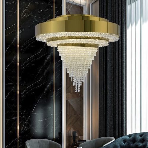 Plafonnier contemporain - BACO - K-LIGHTING - en cristal / en acier inoxydable / autres sources