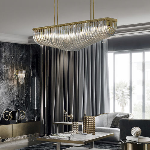 Plafonnier contemporain - ANATOLE - K-LIGHTING - en cristal / en acier inoxydable / autres sources