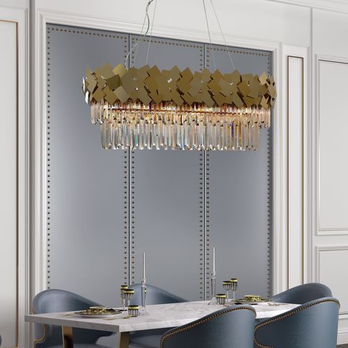 Plafonnier contemporain - HEMERA - K-LIGHTING - en cristal / en acier inoxydable / autres sources