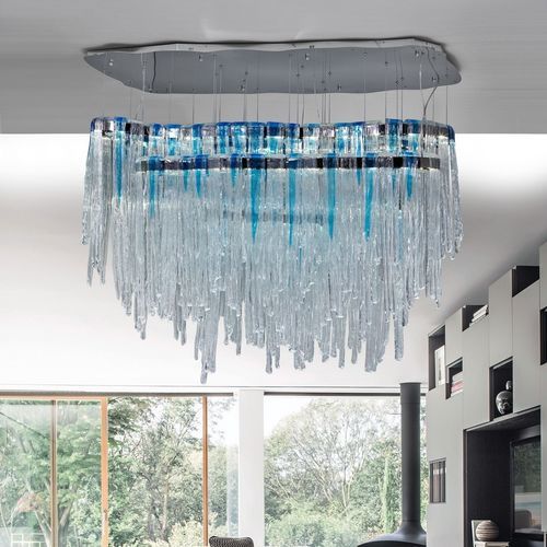 Lustre contemporain - LINE ICE - K-LIGHTING - en verre / en métal / professionnel