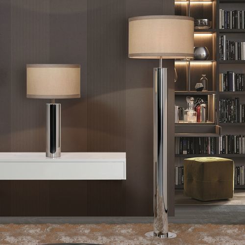 Lampe de table - LINE LESSISMORE - K-LIGHTING - en acier inoxydable / en tissu / contemporaine