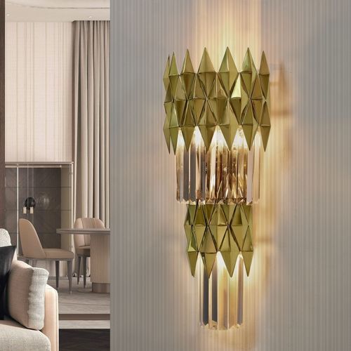 Applique murale contemporaine - LINE LUNE - K-LIGHTING - d'intérieur / en acier inoxydable / en cristal