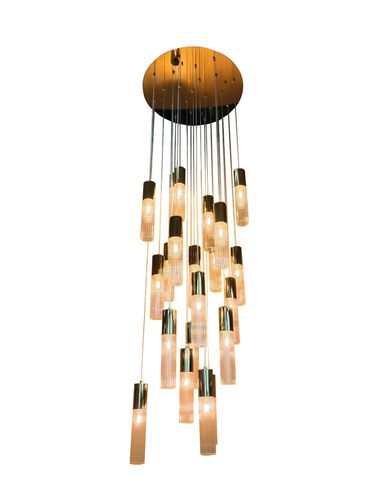 Lustre contemporain - LINE MEDIUM - K-LIGHTING - en verre / en métal / cascade