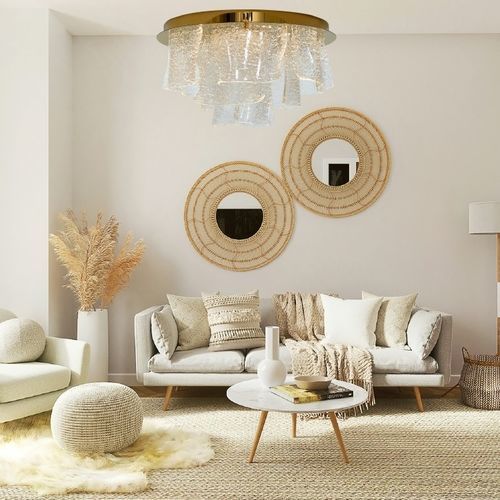 Plafonnier contemporain - LINE SHUA - K-LIGHTING - courbé / sculptural / en acier inoxydable poli
