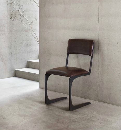 Chaise de salle à manger contemporaine - Angel - TOM FAULKNER - d'intérieur / en tissu / en cuir