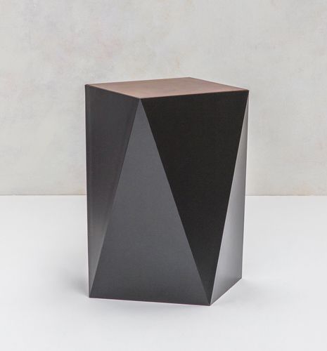 Table d'appoint contemporaine - Balzac - TOM FAULKNER - en laiton / en bronze / avec piètement en acier